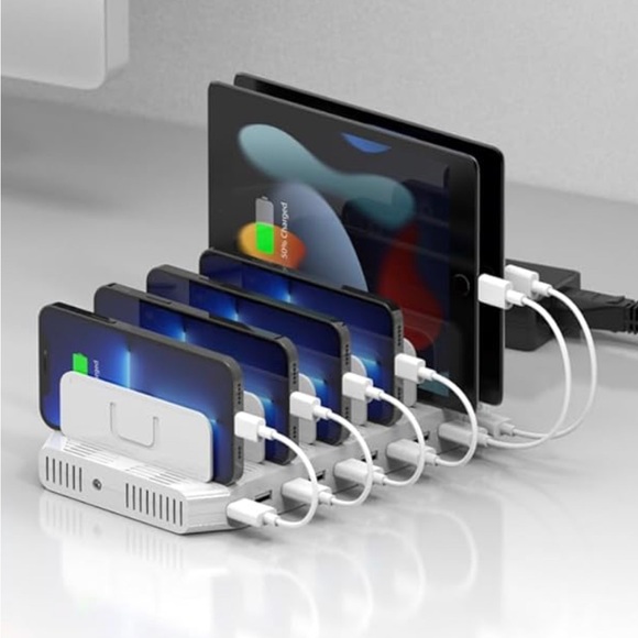 Unitek Multi Charging Station / Dock - 60W, 10-Port USB Charger - White - NEW - Picture 8 of 10
